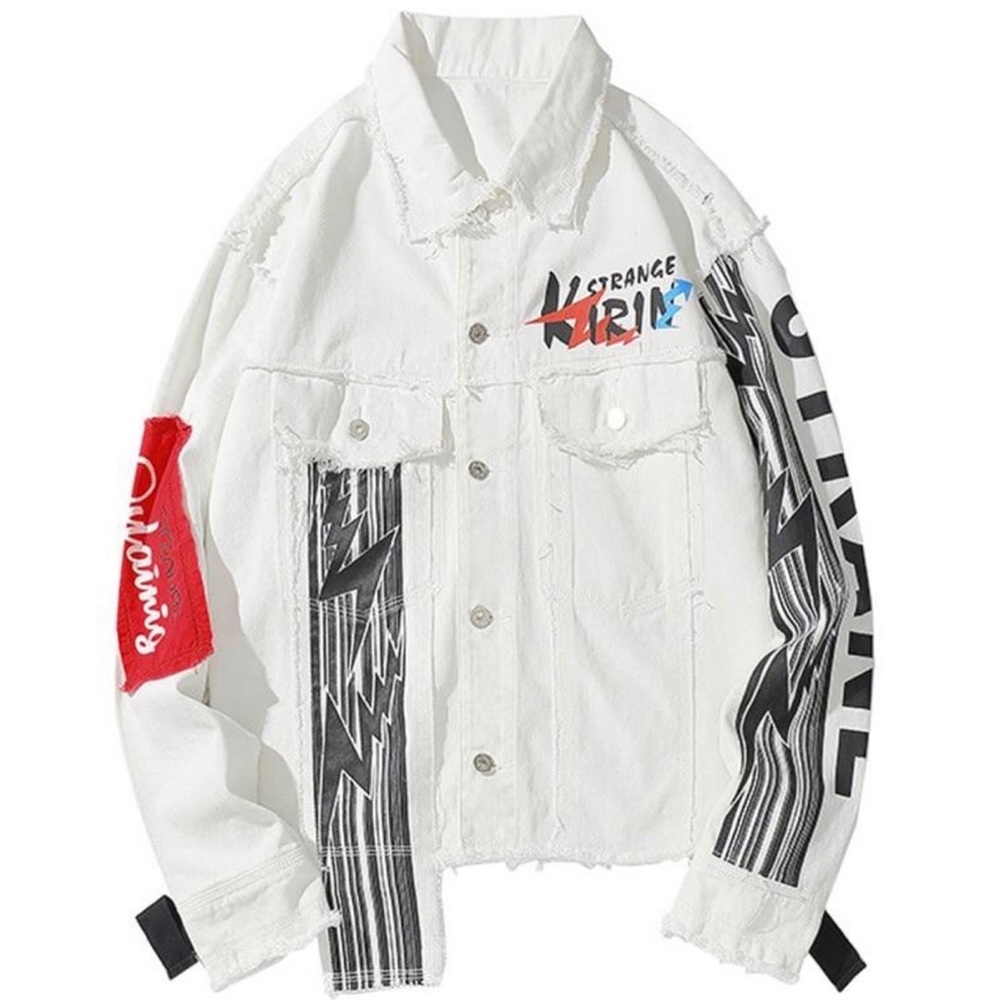 Denimbyfred: “Strange Distressed Denim Jacket”